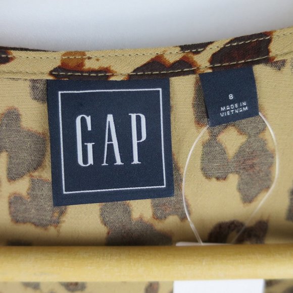 Gap Leopard Print Wrap Midi Dress Size 8 - Picture 7 of 9